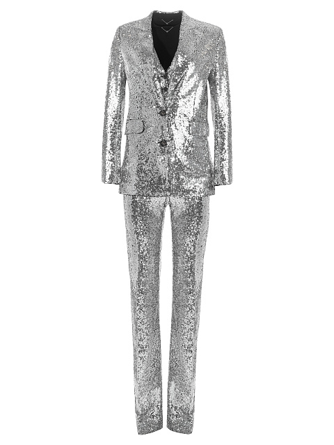 Костюм-тройка в серебристых пайетках, 2 Костюм-тройка в серебристых пайетках, 2