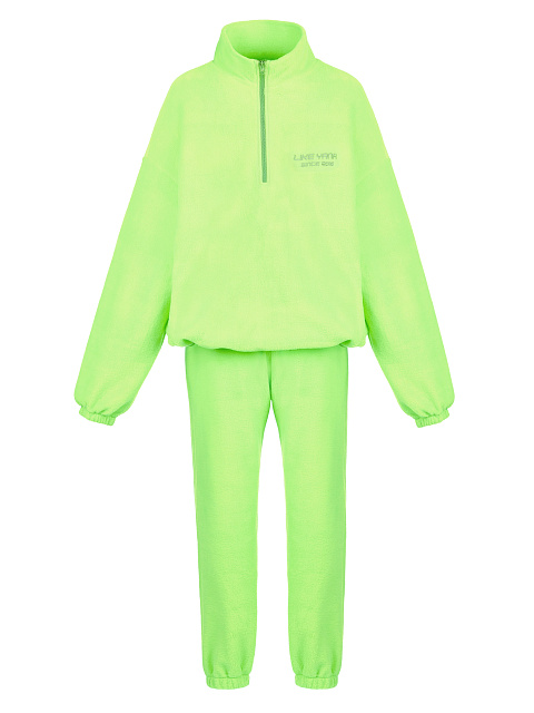 Салатовый флисовый костюм с вышивкой, 1