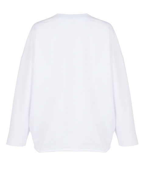 Мужской белый лонгслив с принтом, 2