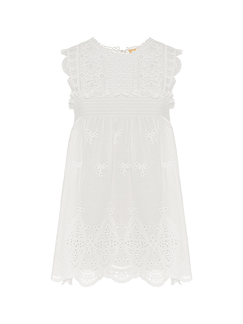 Белый хлопковый топ с перфорацией, 1 Белый хлопковый топ с перфорацией, 1