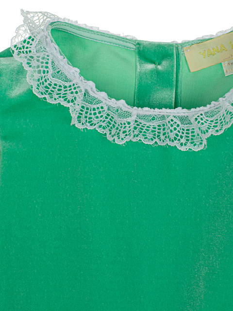 Зеленое детское платье из бархата, 3