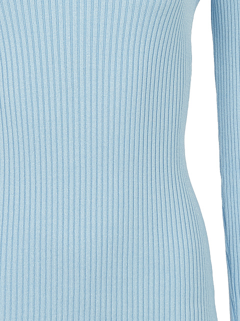 Голубое трикотажное платье-мини, 3