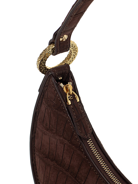 Сумка Half Moon из кожи крокодила коричневого цвета, 4 Сумка Half Moon из кожи крокодила коричневого цвета, 4