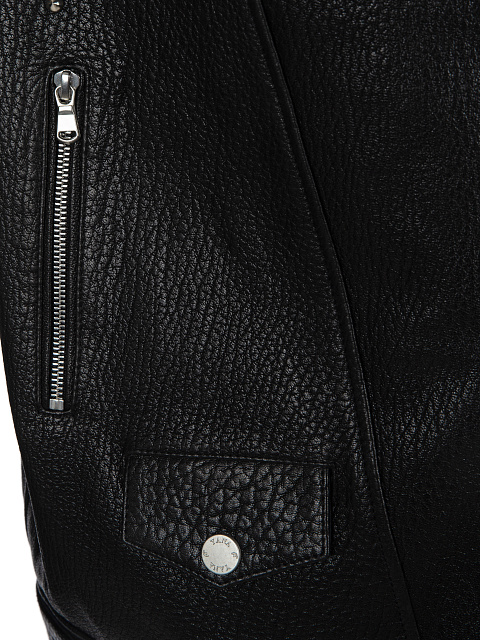 Объемная черная косуха с шипами, 5