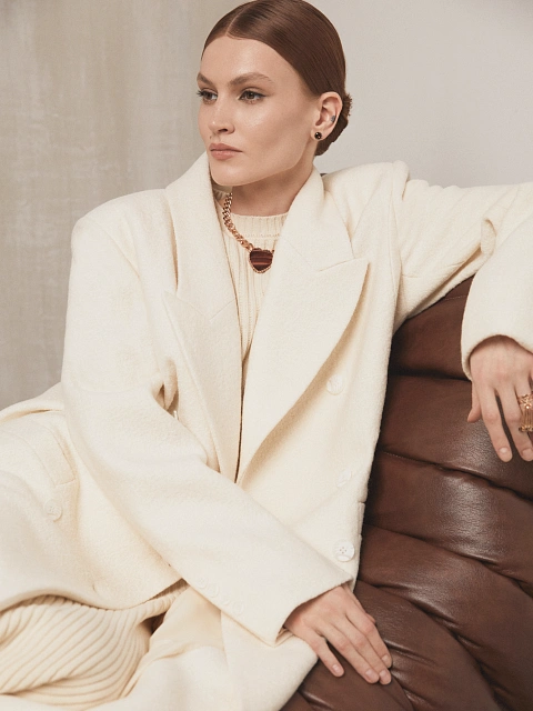 Колье с кулоном из серебра с розовой позолотой и тигровым глазом в огранке «сердце», 2 Колье с кулоном из серебра с розовой позолотой и тигровым глазом в огранке «сердце», 2