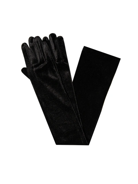 Черные длинные перчатки из бархата, 1