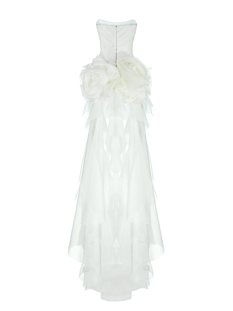 Белое платье-макси из органзы, 2