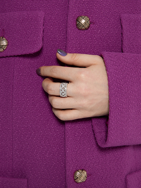 Кольцо из белого золота с бриллиантами в огранке «маркиз», 2 Кольцо из белого золота с бриллиантами в огранке «маркиз», 2