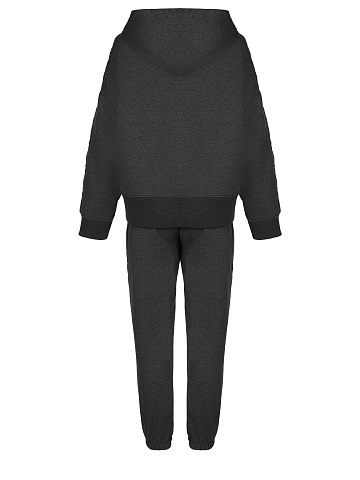 Серый трикотажный костюм с вышивкой в виде крестов, 2