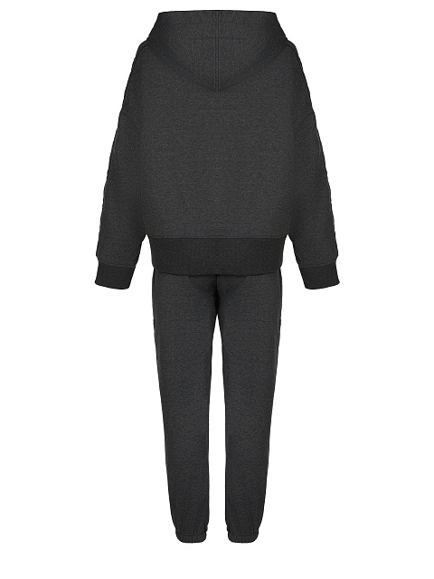 Серый трикотажный костюм с вышивкой в виде крестов, 2