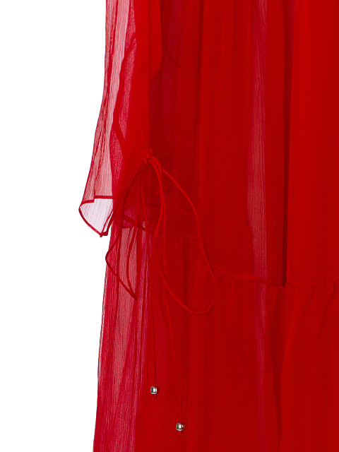 Красное шелковое платье-миди, 5 Красное шелковое платье-миди, 5