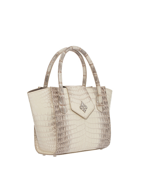 Cумка из кожи гималайского крокодила с лилией, 3