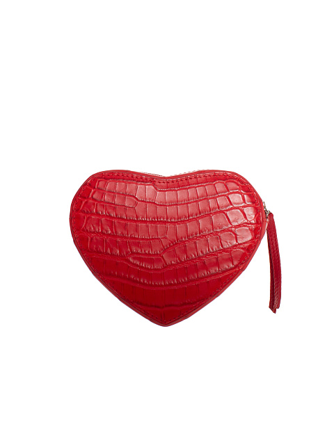 Красная сумка-сердце из кожи крокодила, 2