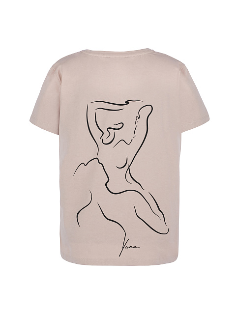 Хлопковая розовая футболка с принтом №10 на спине, 1 Хлопковая розовая футболка с принтом №10 на спине, 1