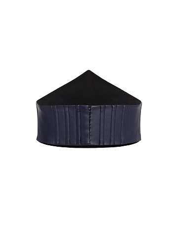 Темно-синий кожаный корсет, 2