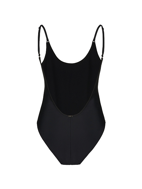 Черный слитный купальник, 2