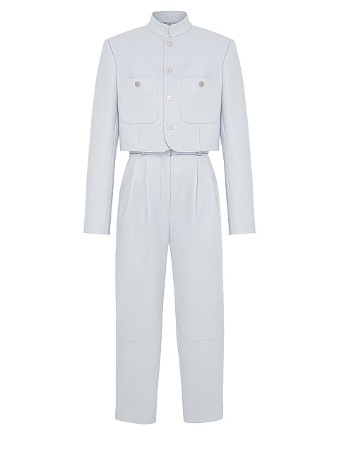 Светло-сиреневый костюм из жакета и брюк, 1 Светло-сиреневый костюм из жакета и брюк, 1