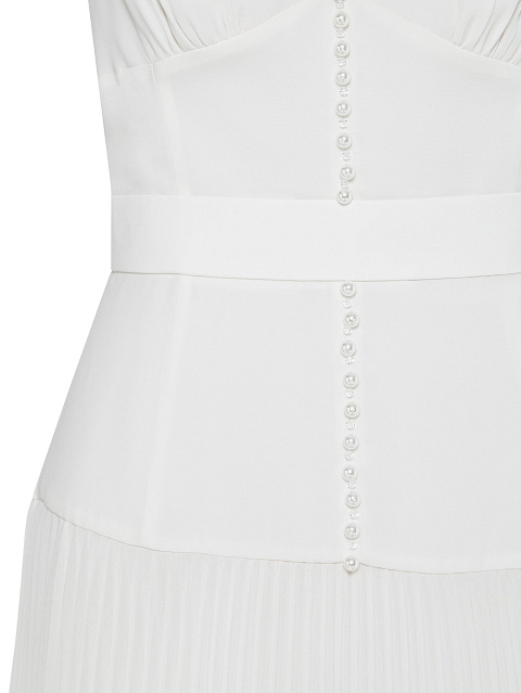 Шифоновое платье-макси с перьями, 3