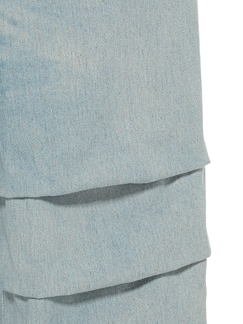 Голубые вареные джинсы с манжетами, 3