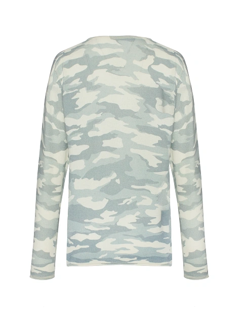 Белый мужской джемпер из кашемира с принтом, 2