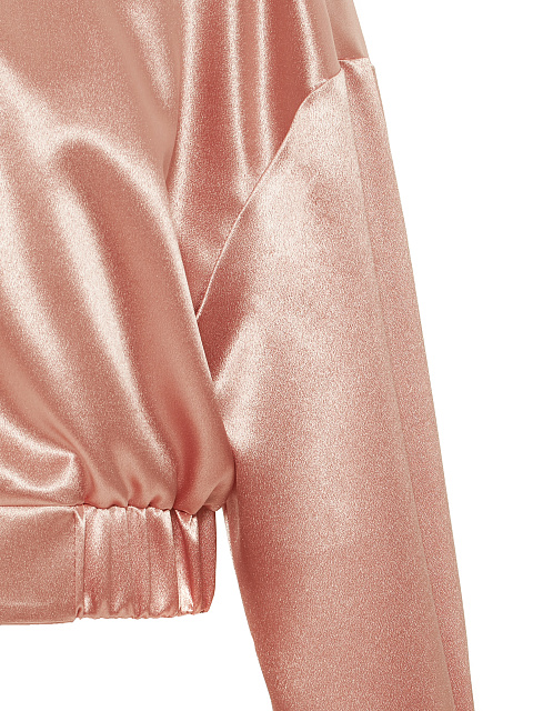 Розовый атласный бомбер, 3