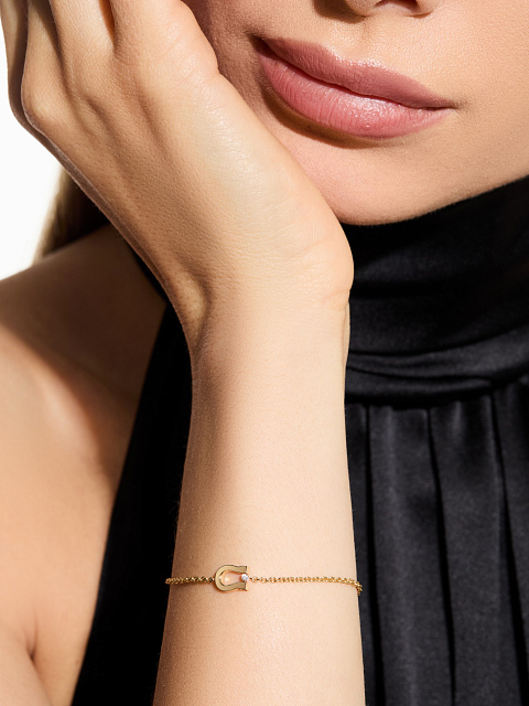 Браслет с подковой из желтого золота, 3