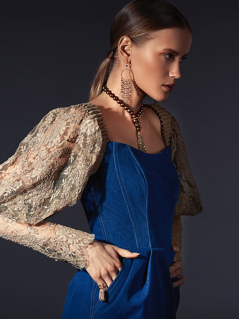 Кольцо-кисть из розового золота с бриллиантами, 4