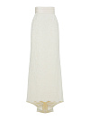 Юбка из молочной ткани, широкий пояс, отделка кружевом, ручная вышивка нитками, стразы Юбка из молочной ткани, широкий пояс, отделка кружевом, ручная вышивка нитками, стразы