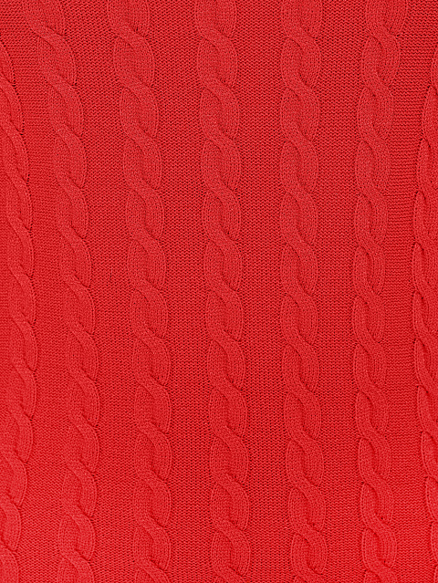 Красное вязаное платье-мини с открытой спиной, 3