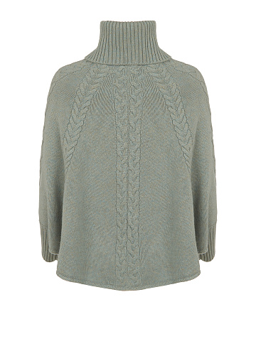 Серый кашемировый свитер с косами, 2