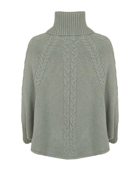 Серый кашемировый свитер с косами, 2