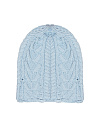 Шапка голубого цвета, вязка Косы