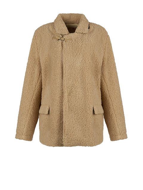 Бежевый жакет из эко-меха, 2