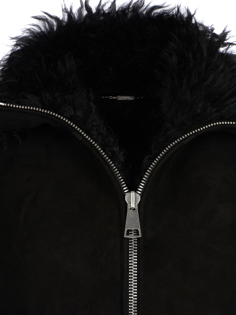 Черный жилет из меховой овчины, 3 Черный жилет из меховой овчины, 3