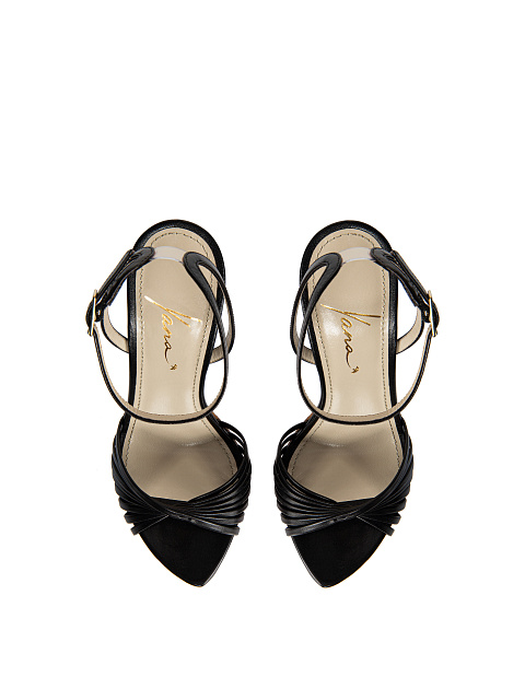 Черные босоножки из кожи, 4