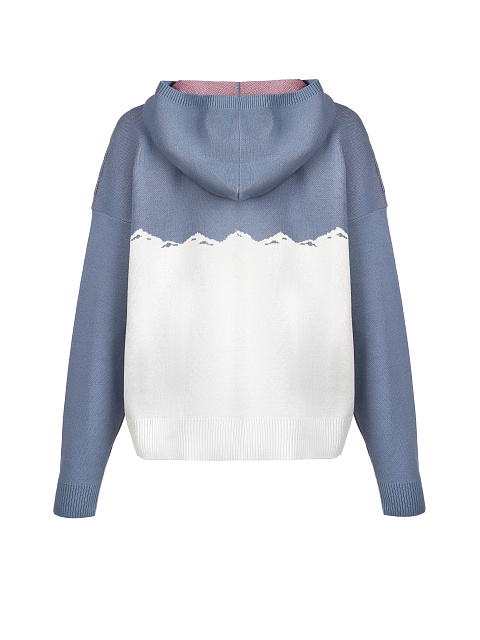 Серо-белый свитер с капюшоном Santa's Favorite, 2