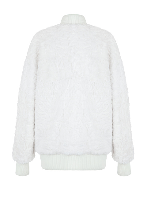 Утепленный белый бомбер из меха козлика, 2 Утепленный белый бомбер из меха козлика, 2