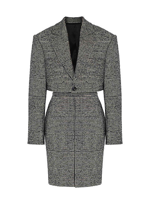 Черно-белый костюм-двойка в клетку, 1 Черно-белый костюм-двойка в клетку, 1