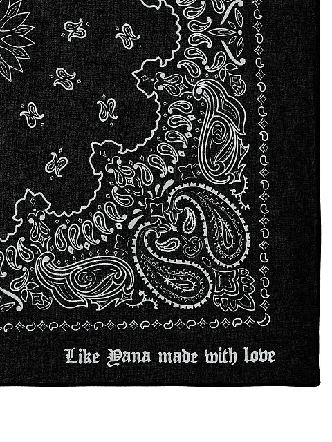 Черная хлопковая бандана с узором пэйсли, 2