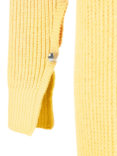 Желтое платье-миди крупной вязки, 3