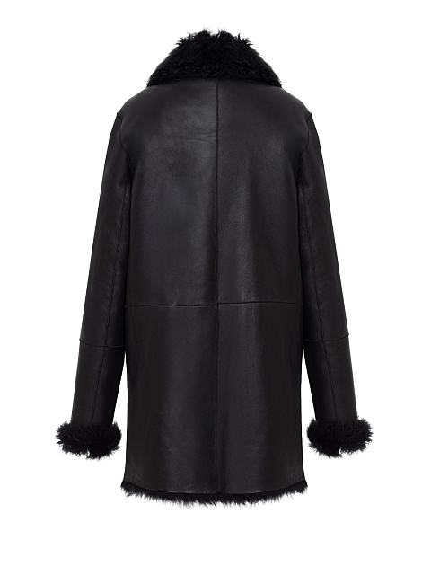 Черная двусторонняя шуба из овчины, 4 Черная двусторонняя шуба из овчины, 4