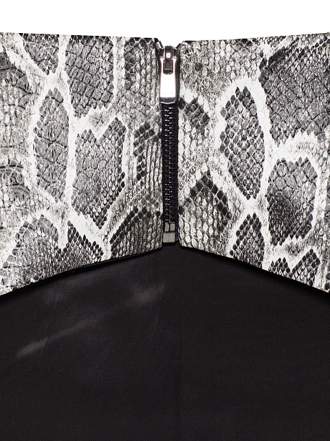 Серая баска из эко-кожи со змеиным принтом, 3 Серая баска из эко-кожи со змеиным принтом, 3