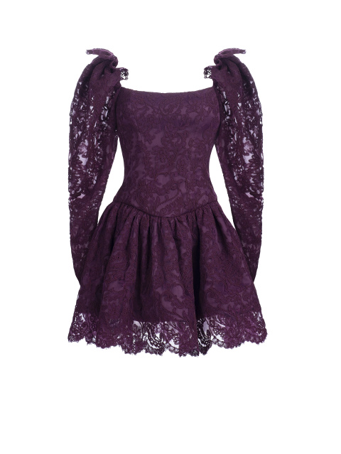 Фиолетовое платье из кордового кружева, 1