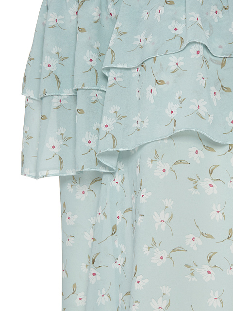 Голубой топ с открытыми плечами, 3