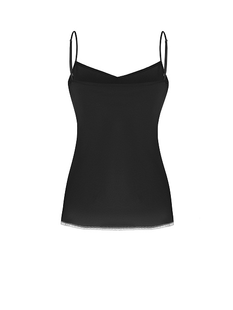 Черный топ из шелка и вискозы, 2