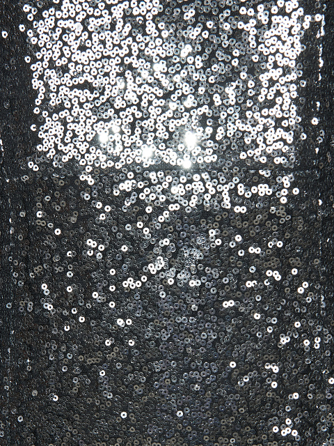 Серебристое платье-миди в пайетках, 3