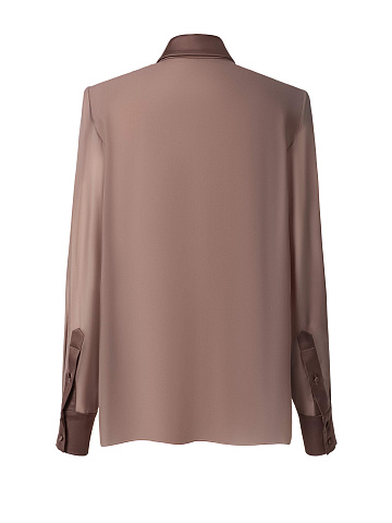 Блузка из шифона с подплечниками, 2