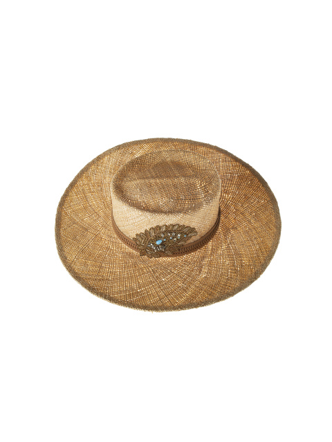 Соломенная шляпа с вышивкой пейсли из бисера, 1