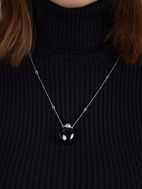 Ароматница из серебра, радужного обсидиана и фианитов, 2 Ароматница из серебра, радужного обсидиана и фианитов, 2