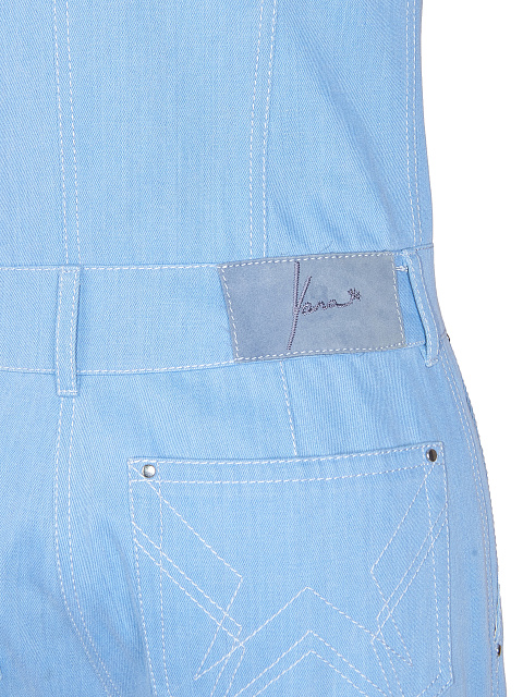 Голубой комбинезон из денима, 3